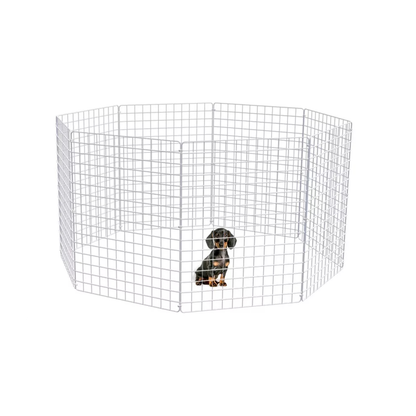 Cercado Pet Móvel Dobrável Aramado 80cm De Altura Branco ou Preto