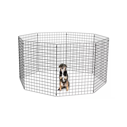 Cercado Pet Móvel Dobrável Aramado 80cm De Altura Branco ou Preto