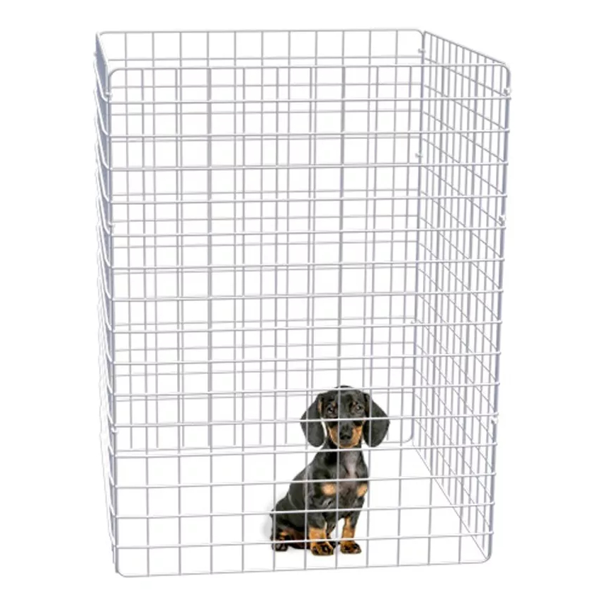 Cercado Pet Móvel Dobrável Aramado 80Cm De Altura Branco Ou Preto