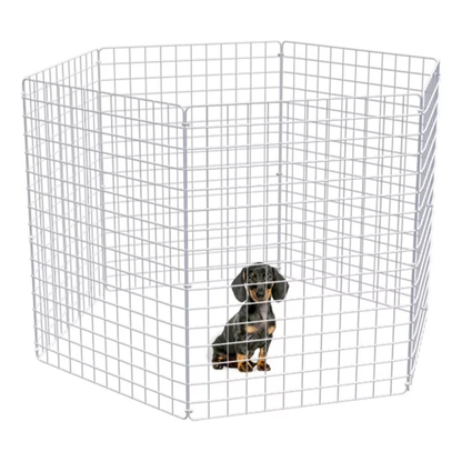 Cercado Pet Móvel Dobrável Aramado 80Cm De Altura Branco Ou Preto