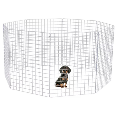 Cercado Pet Móvel Dobrável Aramado 80Cm De Altura Branco Ou Preto