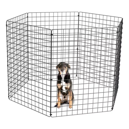 Cercado Pet Móvel Dobrável Aramado 80Cm De Altura Branco Ou Preto