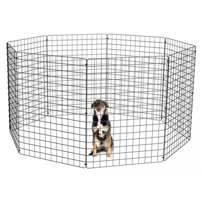 Cercado Pet Móvel Dobrável Aramado 80Cm De Altura Branco Ou Preto