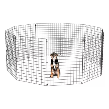Cercado Pet Móvel Dobrável Aramado 80Cm De Altura Branco Ou Preto