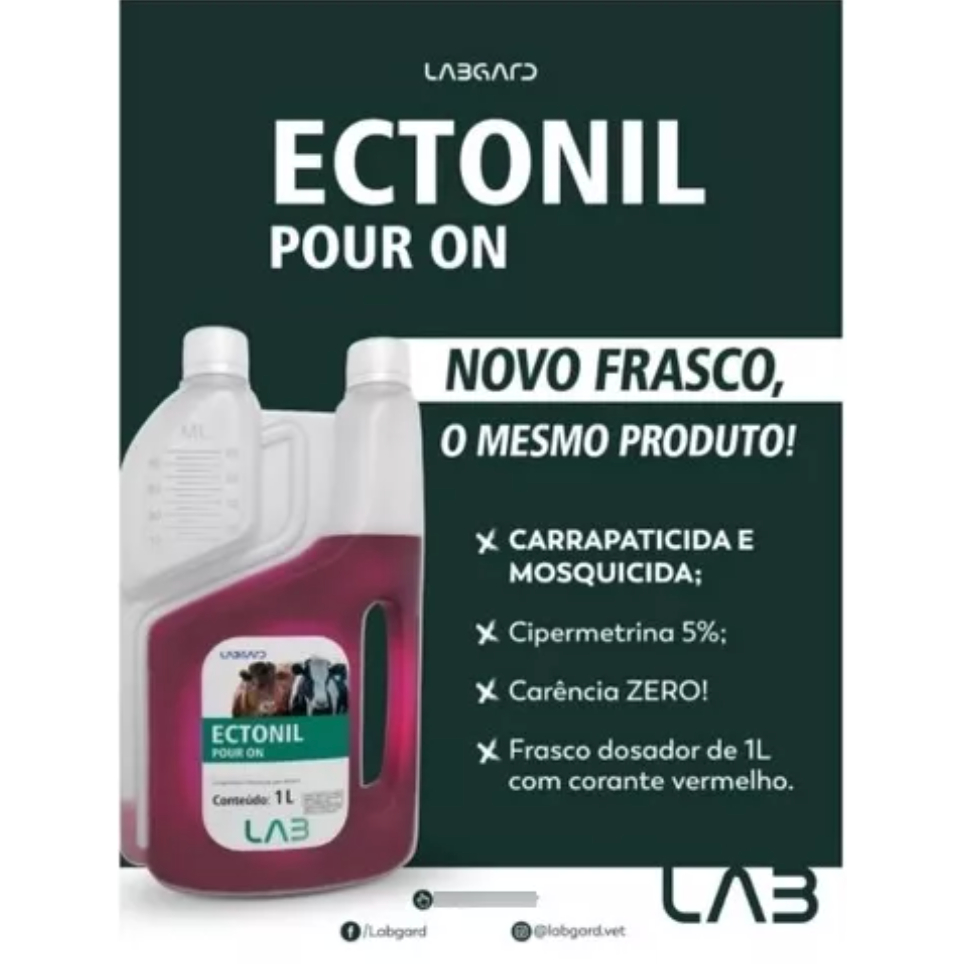 Ectonil 1 Litro Labgard Para Moscas E Carrapatos