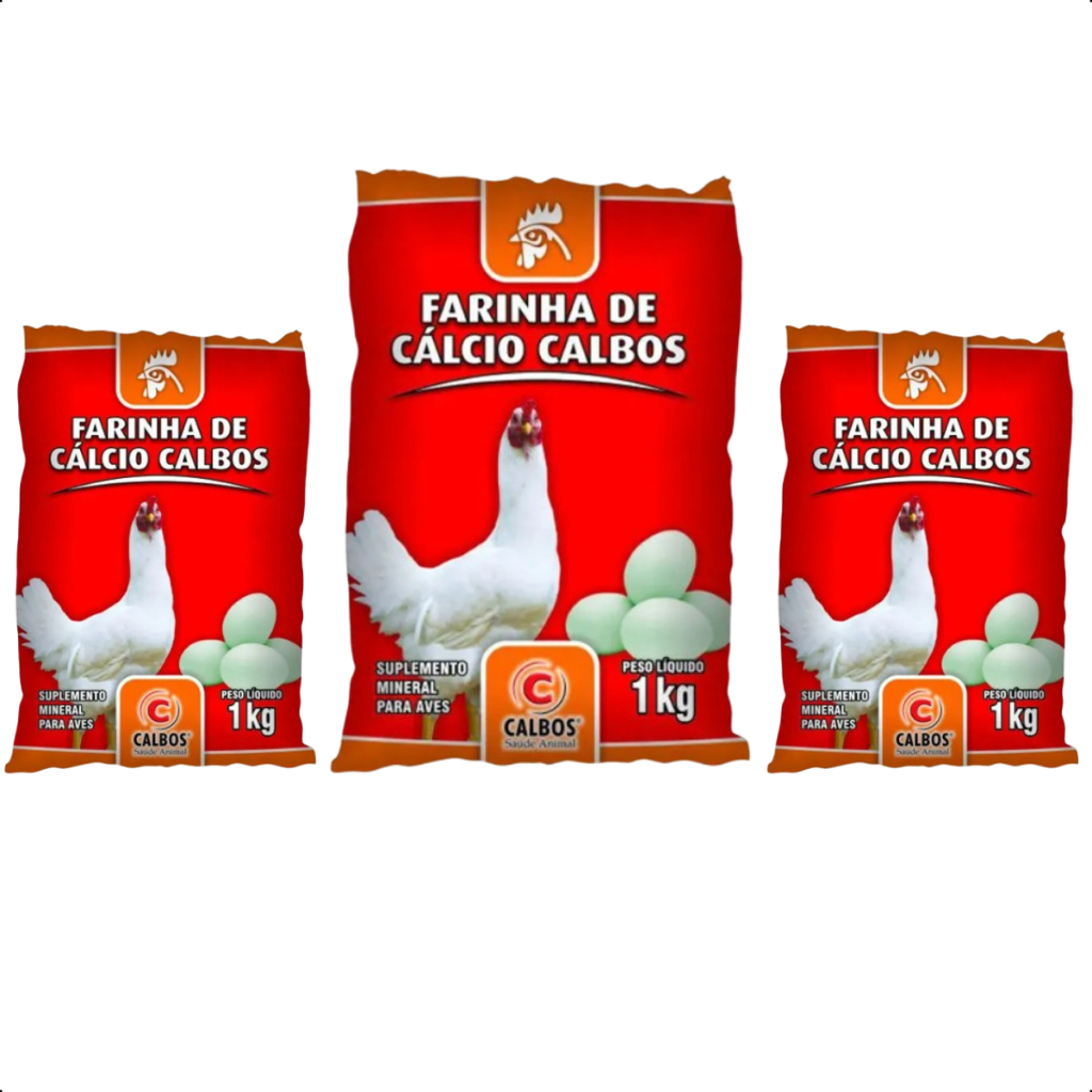 FARINHA DE CÁLCIO CALBOS 1 KG AVES OVOS E ENGORDA