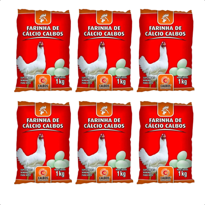 FARINHA DE CÁLCIO CALBOS 1 KG AVES OVOS E ENGORDA