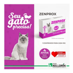 Zenprox Gatos 4 em 1 - Febantel, Pamoato de Pirantel, Praziquantel e Ivermectina - Kelldrin 4 Comp