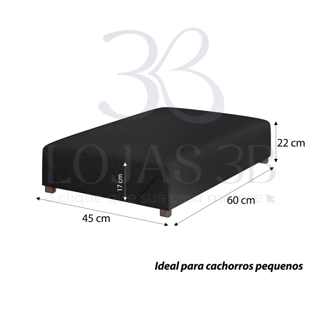 Cama Box Pet D28 Suede 80 e 60cm