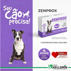 Zenprox Gatos 4 em 1 - Febantel, Pamoato de Pirantel, Praziquantel e Ivermectina - Kelldrin 4 Comp