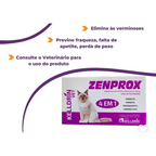 Zenprox Gatos 4 em 1 - Febantel, Pamoato de Pirantel, Praziquantel e Ivermectina - Kelldrin 4 Comp