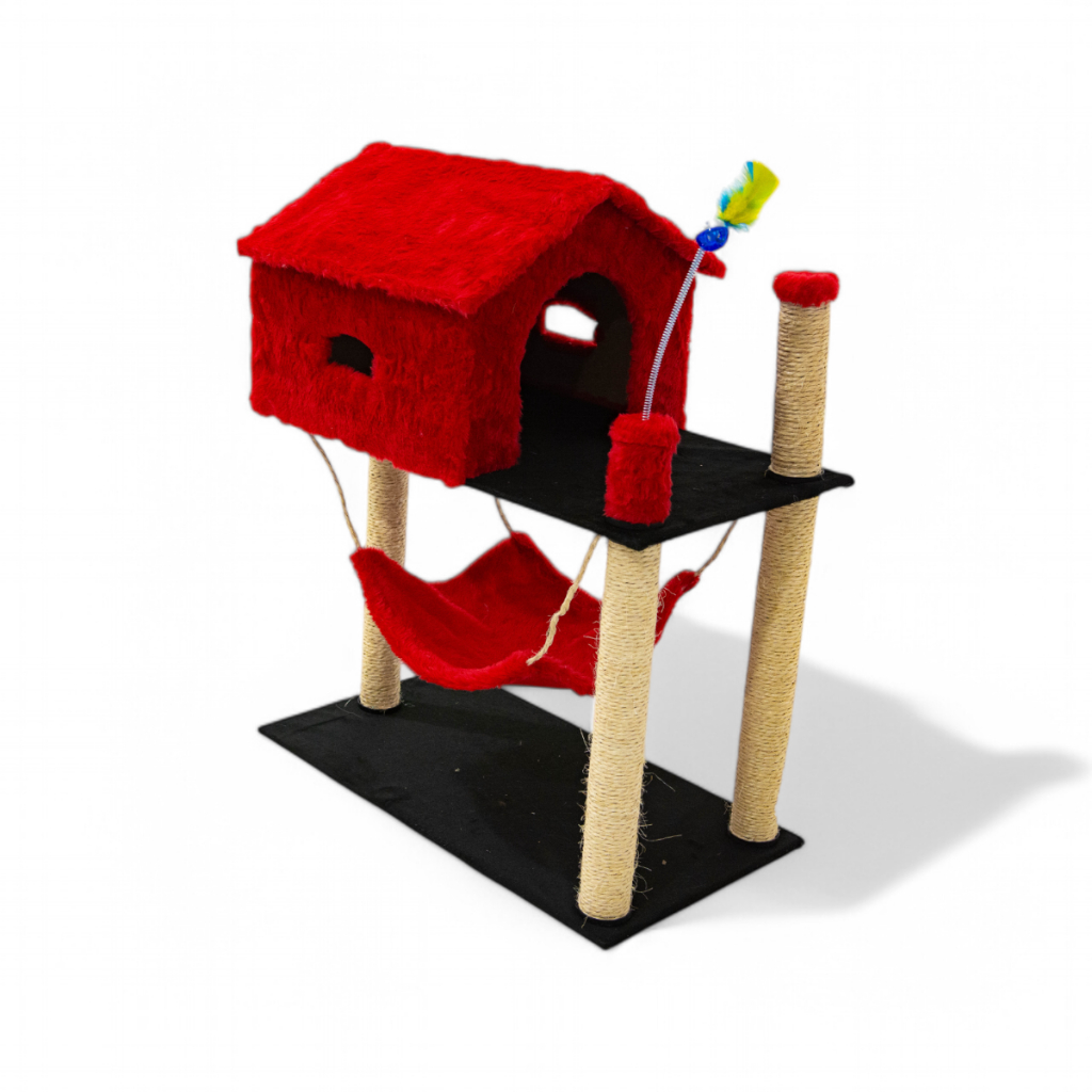 Aranhador Para Gatos Com Casinha E Rede