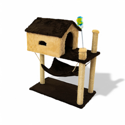 Aranhador Para Gatos Com Casinha E Rede