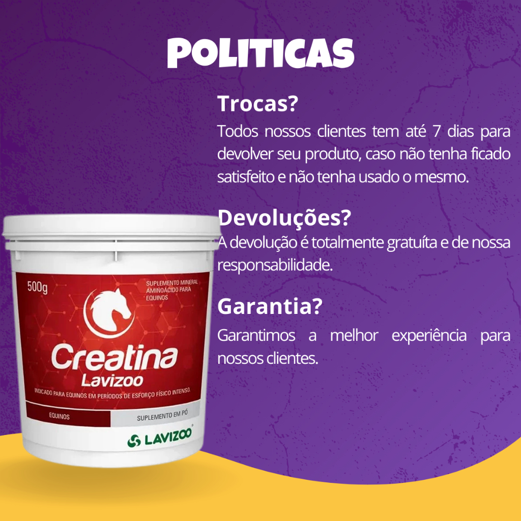 Creatina Lavizoo Suplemento para Equinos - 500 g