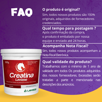 Creatina Lavizoo Suplemento para Equinos - 500 g