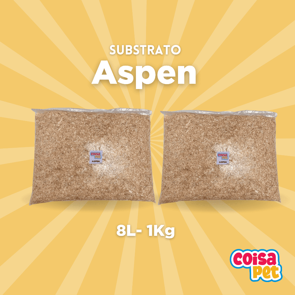 Substrato Aspen Para Répteis E Roedores