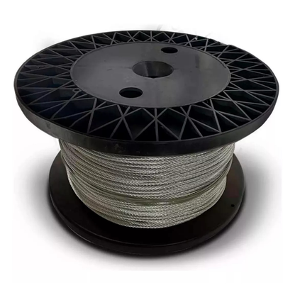 Cabo de Aço 4,8mm 3/16 6 X 7 100 Metros Alma Fibra Galvanizado Trançado