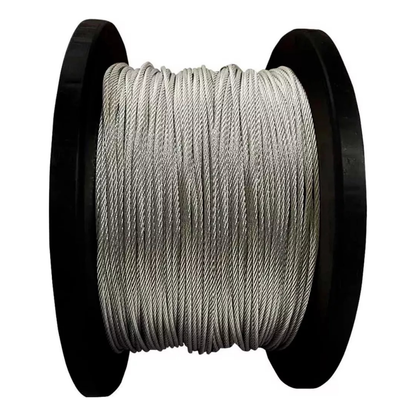 Cabo de Aço 4,8mm 3/16 6 X 7 100 Metros Alma Fibra Galvanizado Trançado