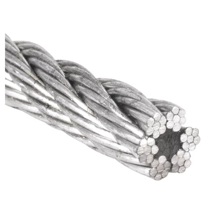 Cabo de Aço 4,8mm 3/16 6 X 7 100 Metros Alma Fibra Galvanizado Trançado