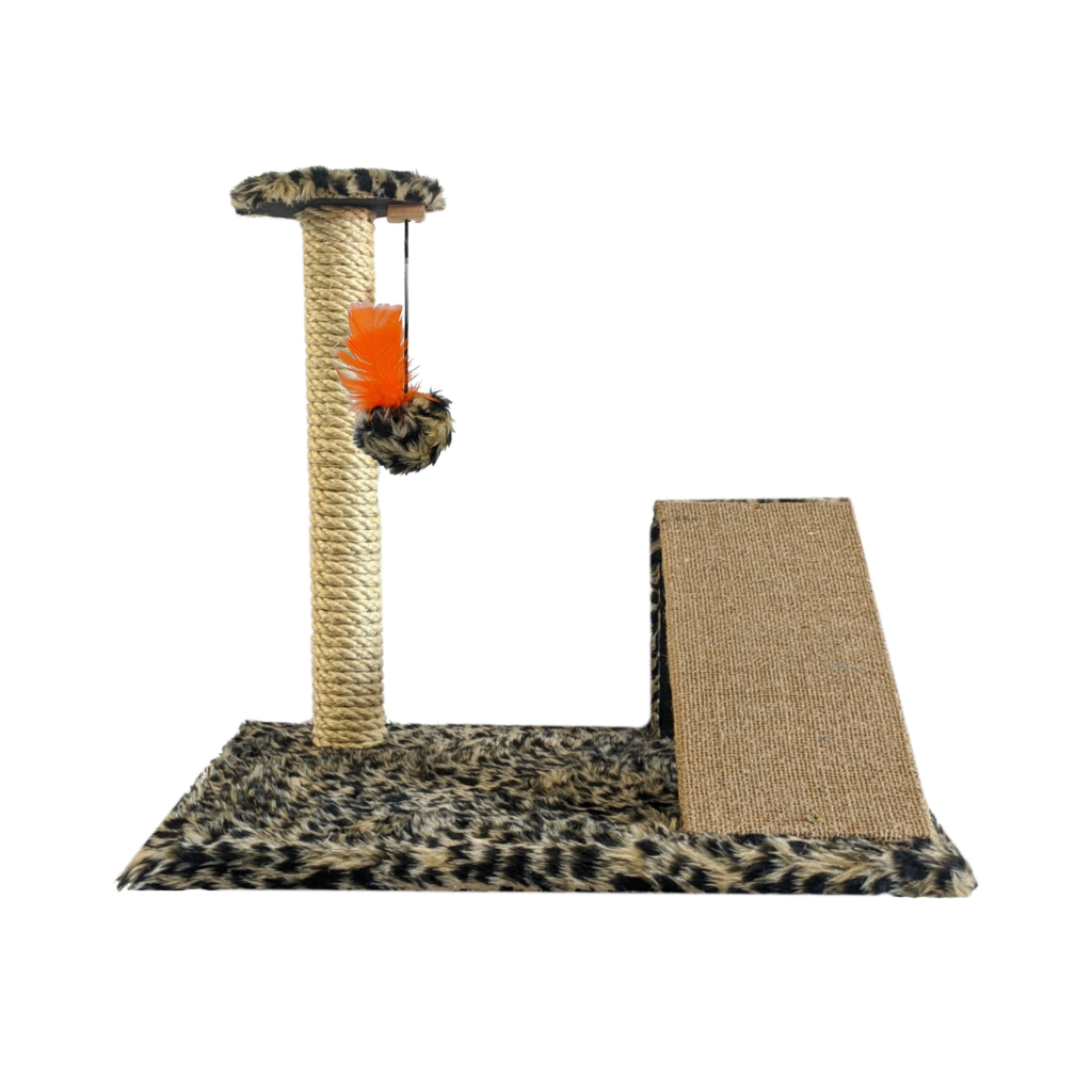 Arranhador Gato Poste Com Rampa Mola Maluca Com Brinquedo Exclusivo