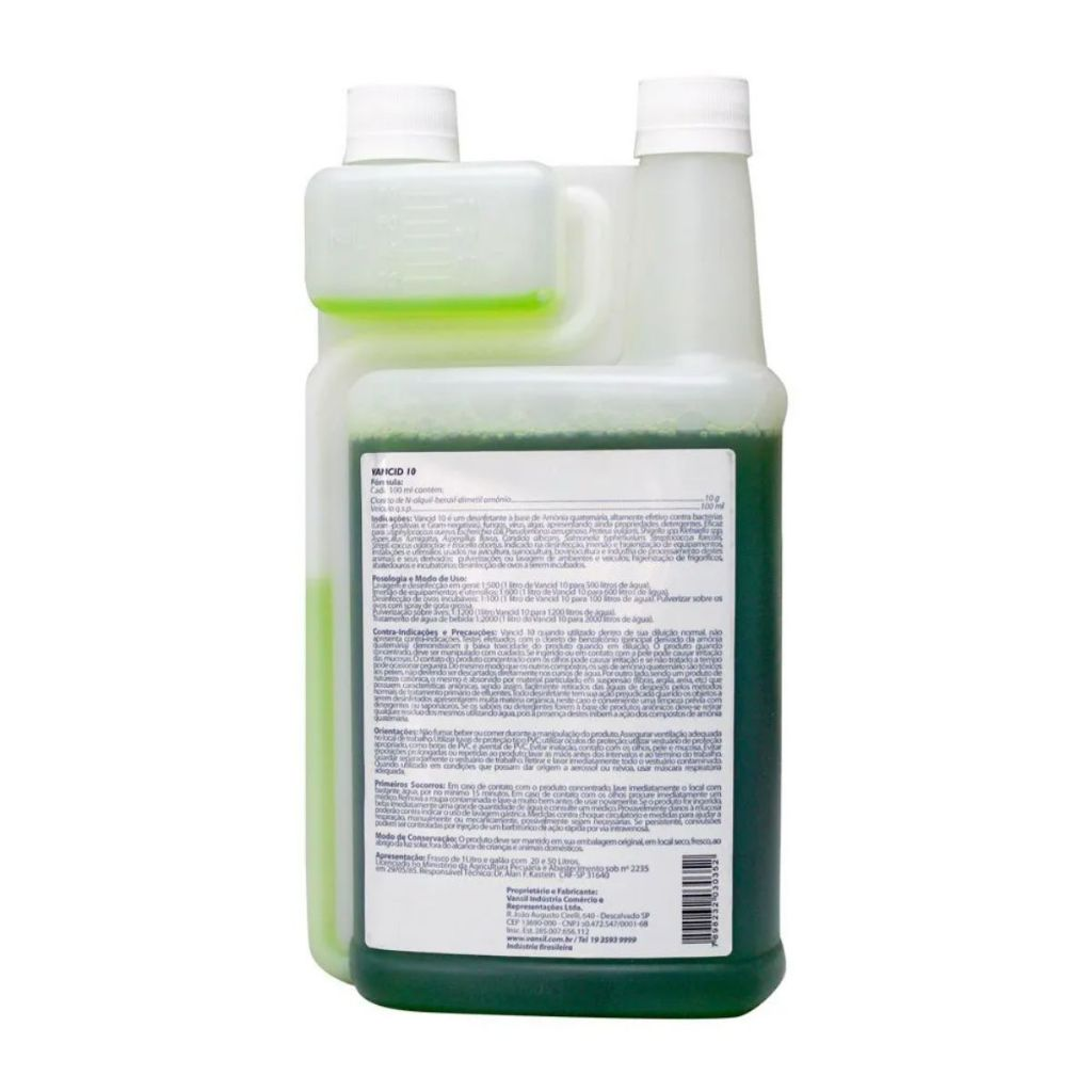 Desinfetante Bactericida Herbal Vancid 10 1 Litro Vansil