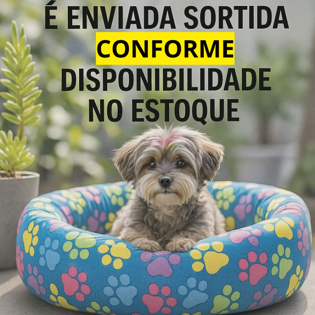 Cama Caminha Pet para Cachorro ou Gato Médio 50cm x 50cm Lavável Redonda