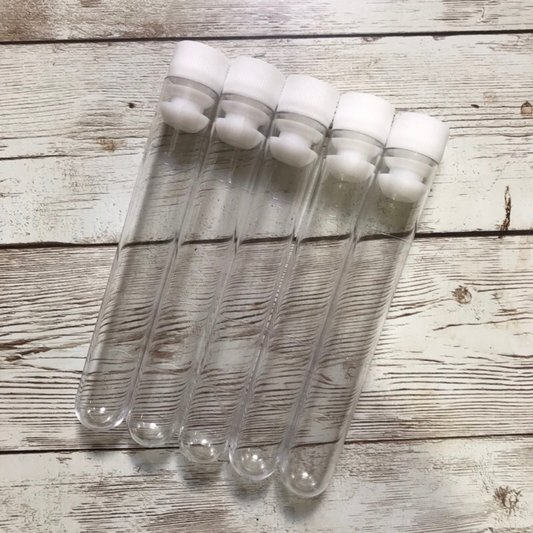 kit tubo de ensaio 12 ml - 10 cm de comprimento