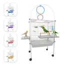 Viveiro Gaiola Calopsita Triplex com Rodinhas Branco Jel Plast