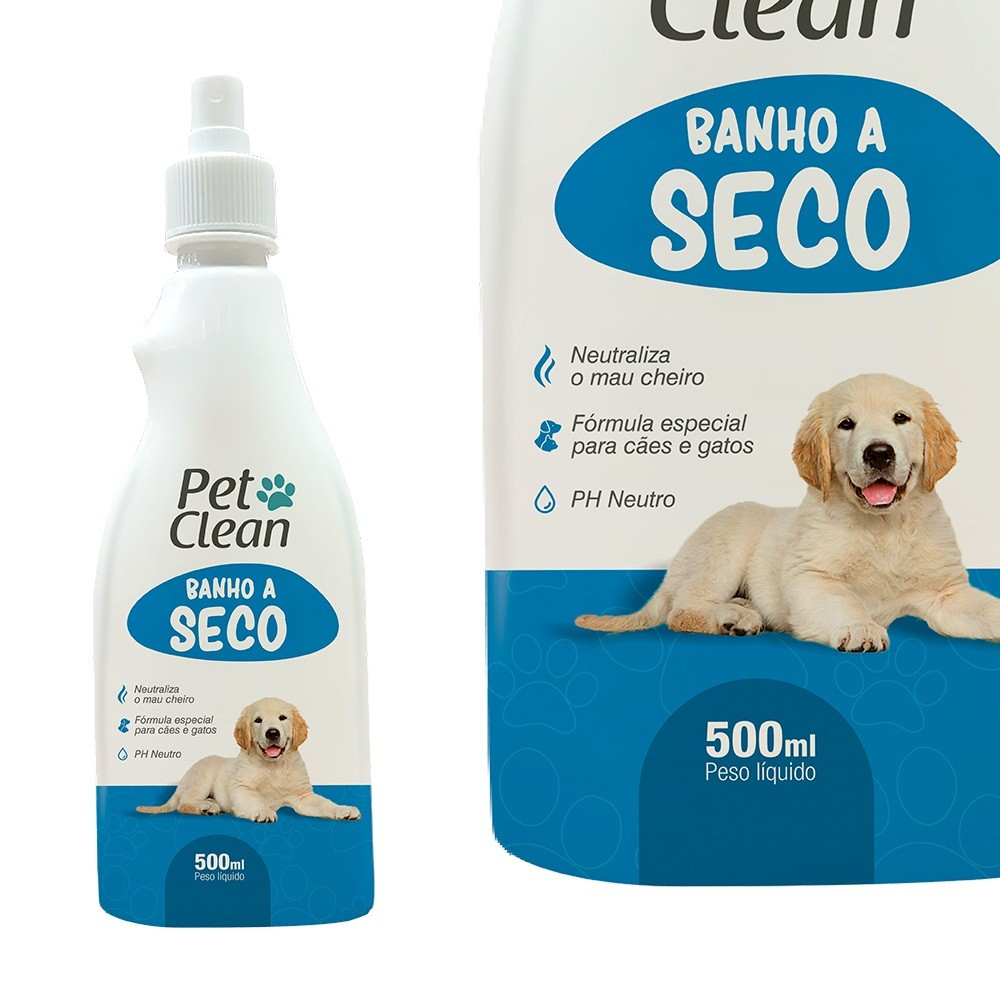 Banho A Seco Liquido Para Cães E Gatos Pet Clean 500ml