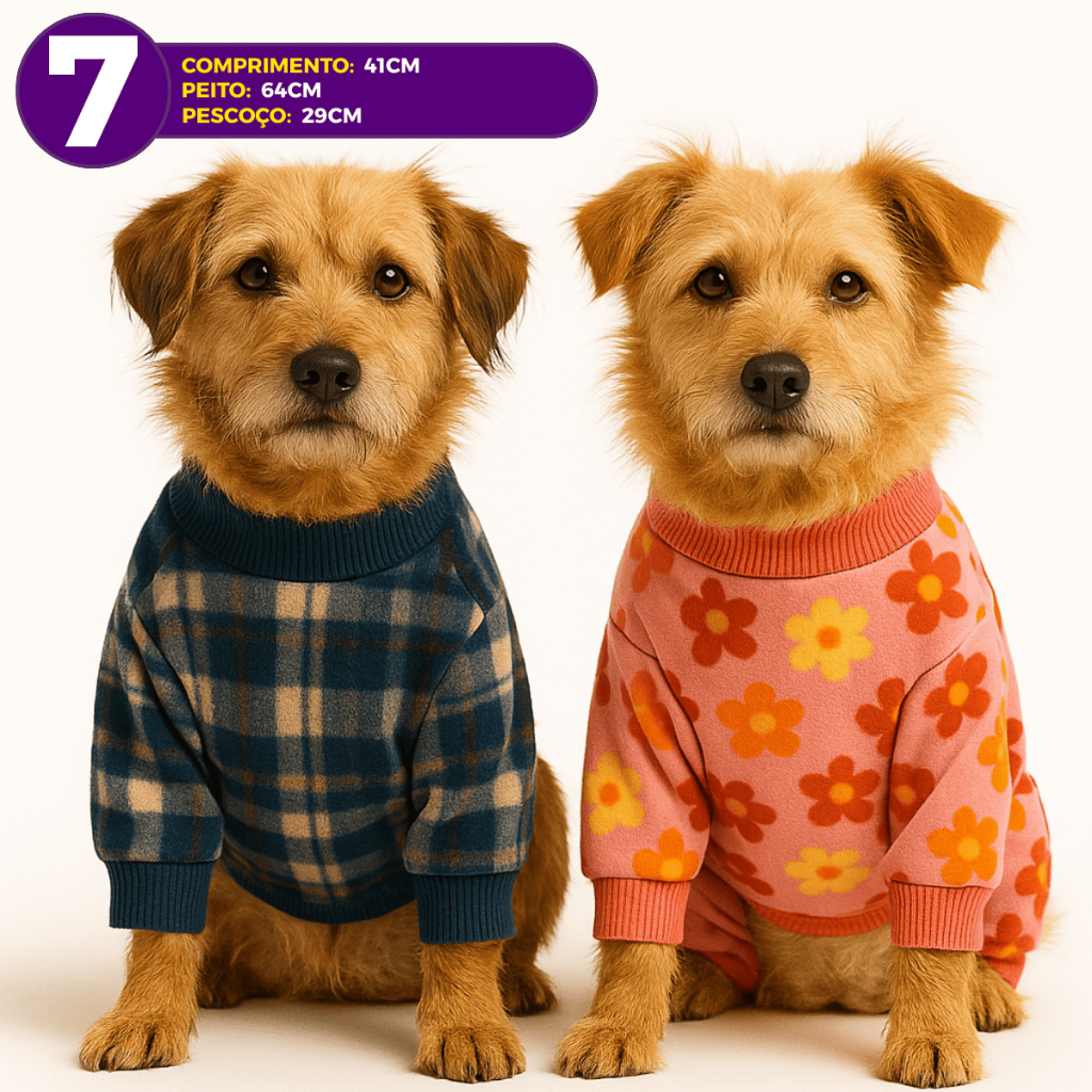 Roupa Pet Para Cachorro E Gato Macacão De Frio Inverno 100% Soft Diversos Tamanhos Estampas Variadas