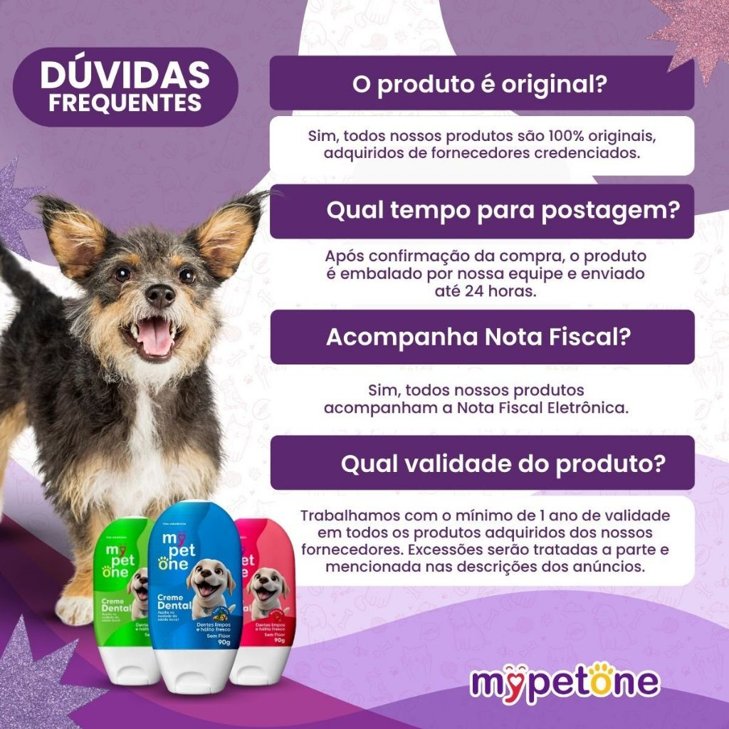 Creme Dental Menta, Tutti Frutti, Morango Mypetone - 90g
