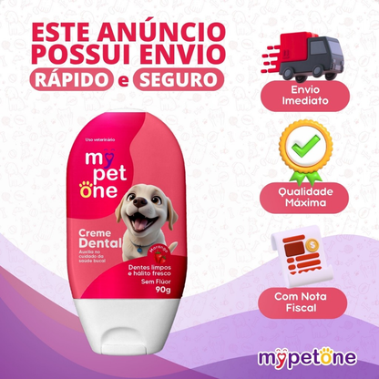Creme Dental Sabor Morango Mypetone - 90g