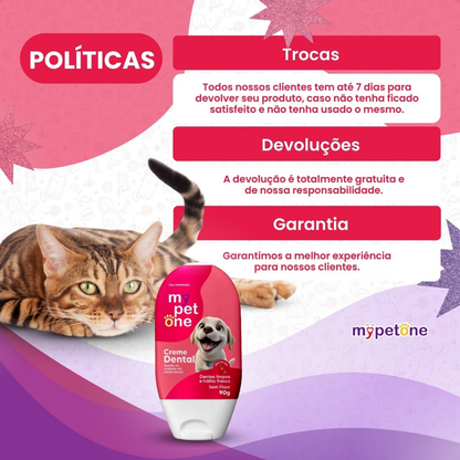 Creme Dental Sabor Morango Mypetone - 90g