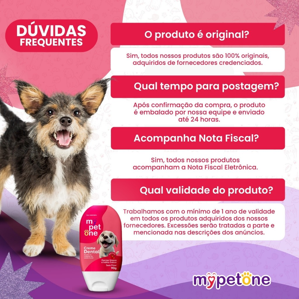 Creme Dental Sabor Morango Mypetone - 90g