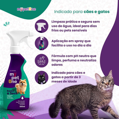 Banho a Seco Mypetone para Cães e Gatos - 500ml