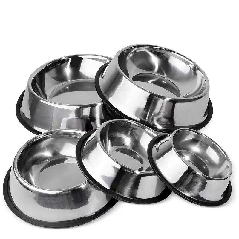 Comedouro Pote Comida Ração Água Pet Cães Gatos Inox Antiderrapante - Comedouro para Cachorro Inox