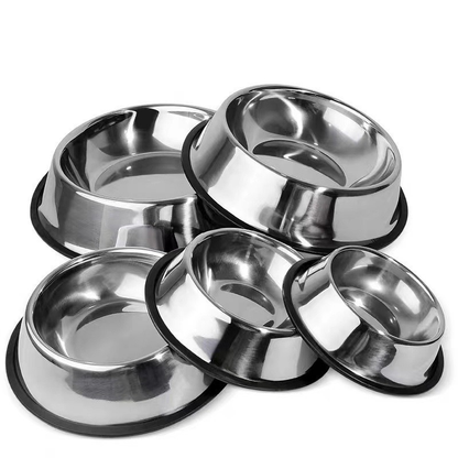 Comedouro Pote Comida Ração Água Pet Cães Gatos Inox Antiderrapante - Comedouro para Cachorro Inox