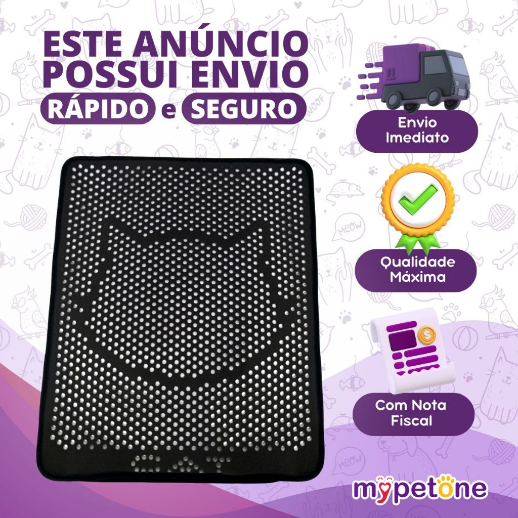 Tapete Coletor de Areia Para Gatos Higiênico Cat - Mypetone