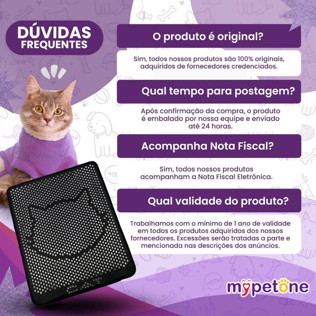 Tapete Coletor de Areia Para Gatos Higiênico Cat - Mypetone