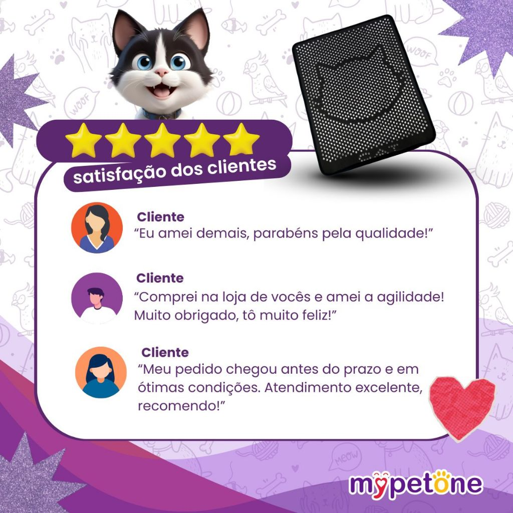 Tapete Coletor de Areia Para Gatos Higiênico Cat - Mypetone