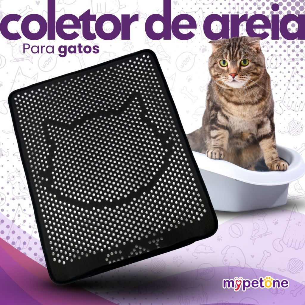 Tapete Coletor de Areia Para Gatos Higiênico Cat - Mypetone