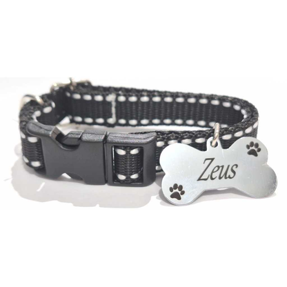 Coleira Para cães e Gatos Com Plaquinha de Identificação GRAVADA!!!