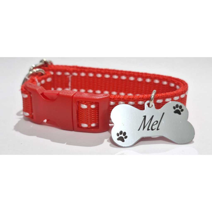 Coleira Para Cães E Gatos Com Plaquinha De Identificação Gravada!!!