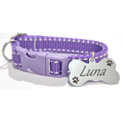 Coleira Para Cães E Gatos Com Plaquinha De Identificação Gravada!!!