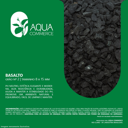 3Kg Basalto Substrato Aquário, Lago, Fonte, Plantado Plantas