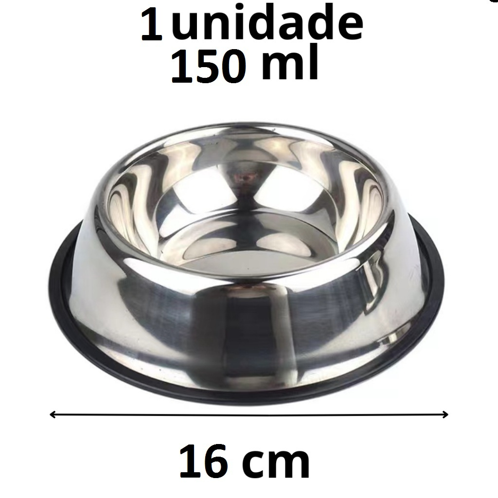 Kit Comedouro Pet Inox Comedouro Bebedouro Cachorro Gato Pet Pote Ração Vasilha Cachorro Gato Antiderrapante