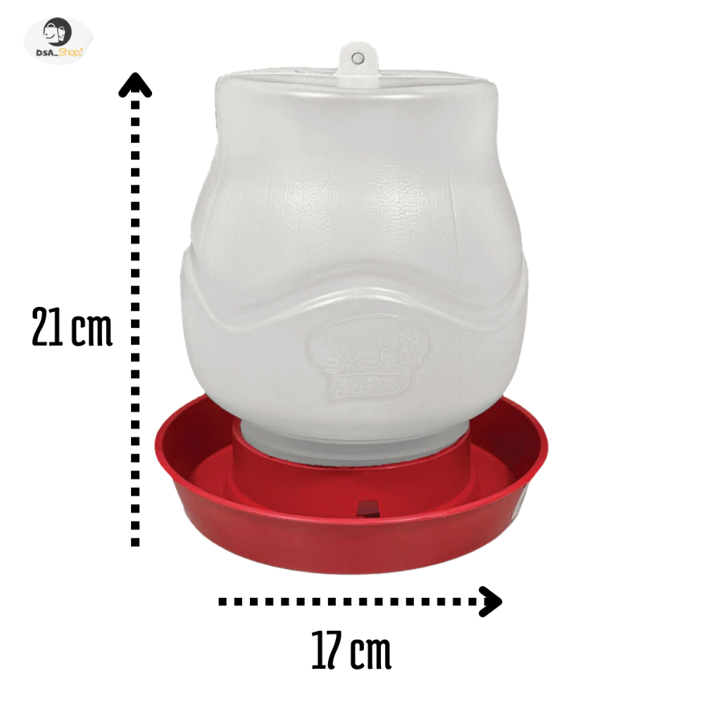 Kit Comedouro 2 kg Automatico E Bebedouro 2lts Aves Galinha Vermelho