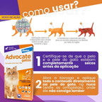 Advocate Elanco 0,8 mL para Gatos de 4 a 8 Kg - 3 Bisnagas