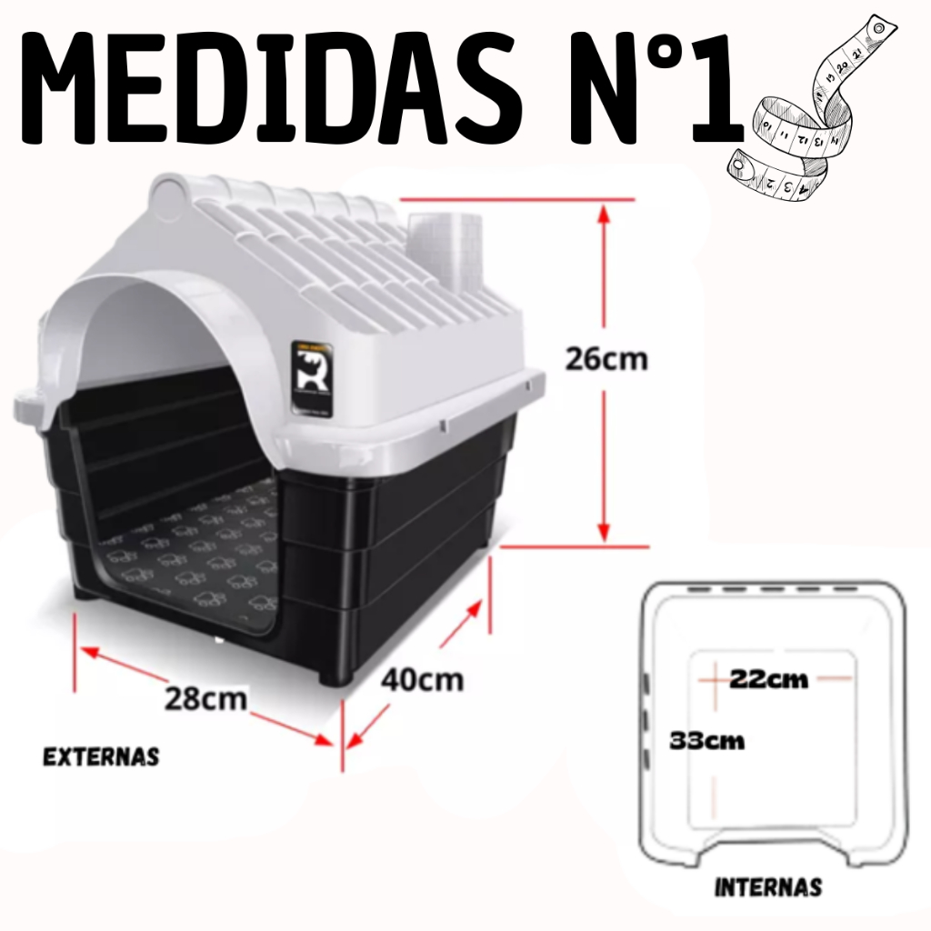 Casinha Cachorro Filhote Gato Pequeno N1 Casa Pet Com Proteção Raios UV Desmontável