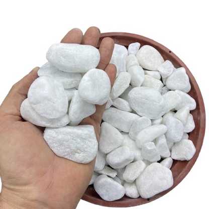 Pedra Branca Dolomita Seixo- Pacote 2Kg